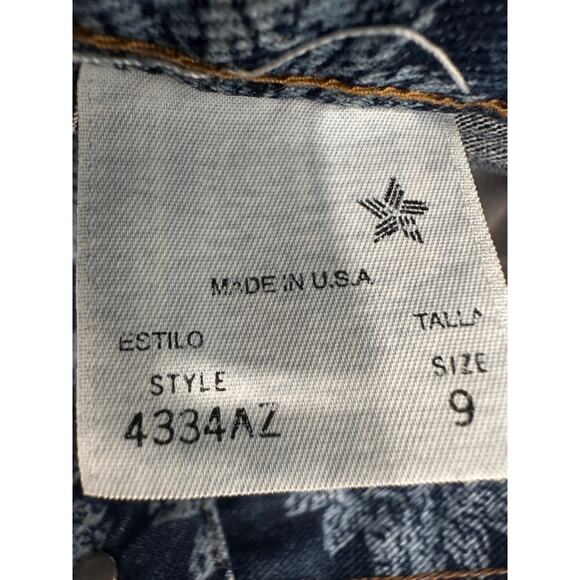 Vintage Arizona Jean Company Denim Flower Shorts Women's Sz 9 Y2K USA 90s - Picture 5 of 8